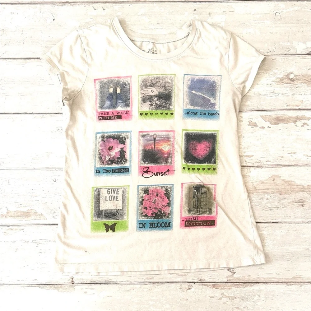 Justice Size 12 Girls Short Sleeve Top Graphic Tee Shirt Kids